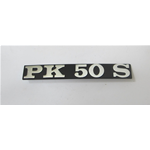 Seitenschild Schriftzug für Motorhaube VESPA PK 50 S in Aluminium ro 195631
