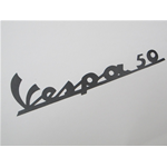 Rotulación frontal para VESPA 50 V5A1T primera serie de 1963 a 1971 en PVC negro, largo mm. 130 ro 090494