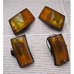 Kit 4 frecce arancioni anteriori e posteriori per VESPA 125 150 200 PX PE ARCOBALENO  prodotto omologato