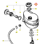 Anillo de fijación del depósito de aceite para mezclador para VESPA PX PE RALLY 125 150 180 200
