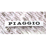 Adesivo fondo grigio scritta nera per sella VESPA PX 125 150 200 Arcobaleno 