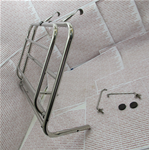 Portaequipajes delantero de acero inoxidable sin cromado para VESPA 98, 125, 150, V1, V15, V30, V33, VB1, VM, VN, VL, faro bajo de 1946 a 1958