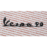 Targhetta scritta anteriore con fori verniciata blu smaltata per VESPA 90 prodotto italiano r.o. 098879