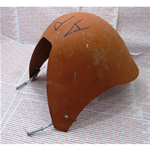 Cuffia copri motore in ferro completo di ganci per APE 125 A dal 1947 al 1952  APE 150 B AB dal 1953 al 1956  prodotto italiano artigianale