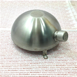 Depósito de gasolina adicional de 1,5 litros en acero inoxidable para aplicar en la rueda de repuesto de 10" del escudo adaptable a todas las VESPA