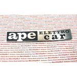 Targhetta scritta " ape ELETTRO car " in alluminio per PIAGGIO APE