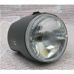 Faro anteriore completo a due luci con carcassa in plastica grigia per PIAGGIO 50 SI 