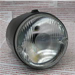 Faro anteriore completo a due luci con carcassa in plastica nera per PIAGGIO 50 SI 