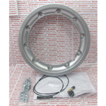 Jante tubeless 2.10 X 10 PINASCO 25472001 en aluminium démontable de couleur grise pour VESPA 50 125 150 200 SPECIAL PRIMAVERAS ET3 ELESTART PX PE SPRINT T5 etc...