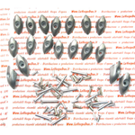 Kit de punteras de zamak completo con tornillos y remaches para tiras de estribo VESPA 150 VL1T VL2T de 1954 a 1956, producto italiano de excelente calidad.