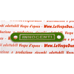 Green INNOCENTI plate for LAMBRETTA saddle