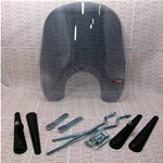 Parabrisas corto ahumado FABBRI para VESPA 80 125 150 200 PX PE desde 1978 en adelante con soportes banana adaptables a todas las PX