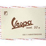 Libretto uso e manutenzione per VESPA U 125 VU1T 1953