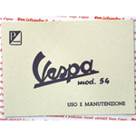 Libretto uso e manutenzione per VESPA 125 VM2T dal 1954