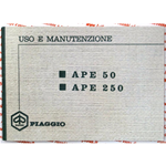 Manuale libretto uso e manutenzione per APE 50 250 dal 1969