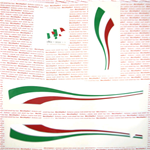 Kit serie fregi adesivi scudo cofani VESPA PX 150° Anniversario Unità d'Italia 125 150 200  Anniversary Celebrazione