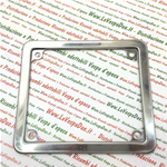 Cornice targa in acciaio inox Portatarga in lamiera VESPA 50 L R N PK HP XL SPECIAL APE 50 PK S AUTOMATICA PIAGGIO CIAO BRAVO SI BOXER ciclomotore scooter targhe a 6 cifre minicar misure 150 x 130