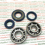 KIT ROULEMENTS et JOINTS SPI pour révision vilebrequin pour VESPA 50 N / L / R SPECIAL - 125 ET3 - PK 50 S / SS / XL / XL2 / HP / FL2 / N / RUSH - pour vilebrequin avec cône de 20 mm.