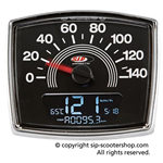 SIP 50000320 2.0 speedometer rev counter for VESPA 50 SPECIAL ELESTART ET3 black dial white numbers 20 functions digital analog