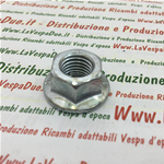 TUERCA HEXAGONAL CON BRIDA PARA CIGÜEÑAL LADO EMBRAGUE PARA VESPA 80 125 150 200 PX PE VNX2T VLX1T VSX1T DESDE 1998 EN ADELANTE