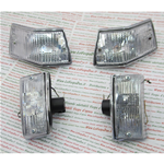 KIT 4 FRECCE ANTERIORI E POSTERIORI CROMATE PER VESPA 125 150 200 PX PE ARCOBALENO