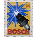 Pegatina vintage de bujía BOSCH ROBERT