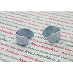 Pair of galvanized steel clamps for anchoring the rubber shield edge VESPA 50 80 90 125 150 160 180 200 PX PE SPECIAL GS SS VBA VBB hook stops