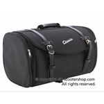 Bolsa para baúl SIP CLASSIC de nylon negro y marrón para portaequipajes para VESPA LAMBRETTA MOTO GUZZI MOTOM HONDA HARLEY DAVIDSON completa con correas