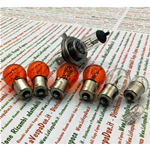 KIT SERIE DI 8 LAMPADINE 12 VOLT ANTERIORI E POSTERIORI PER VESPA PX 125 150 200 DAL 1997 IN POI COMPLETE DI LAMPADE FRECCE ARANCIONI