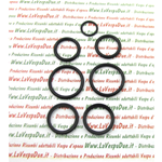 KIT DI 7 PZ O - RING PER REVISIONE COMPLETA DEL TUBO STERZO FORCELLA PER VESPA PK 50 S V5X1T V5X2T