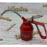 OLIATORE IN METALLO DA 300 ML CON SERBATOIO IN LAMIERA SMALTATA CANNA FLESSIBILE E POMPA IN OTTONE PER RABBOCCO OLIO MOTORE O LUBRIFICAZIONE PARTI