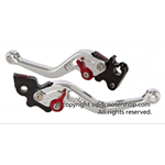 COPPIA LEVE SPORTIVE ARGENTO A 6 REGOLAZIONI IN CNC REGOLABILE SIP 28006700 PER VESPA PX FRENO A DISCO SOLO CON POMPA FRENO GRIMECA