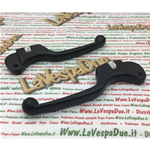 Coppia leve sport regolabili in alluminio nero per freno e frizione con registri cavi per VESPA 50 80 125 150 160 180 200 PX N L R SPECIAL PRIMAVERA SPRINT TS GS GT RALLY SS  adattabile a tutti i modell