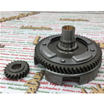 Coppia Trasmissione primaria CAMPANA FRIZIONE DENTI ELICOIDALI Z 18-67 CON PARASTRAPPI IN FERRO PER VESPA 50 90 125 N L R SPECIAL ET3 PRIMAVERA APE P50 FL FL2 FL3 RST MIX