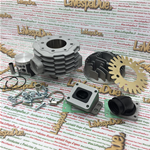 OFFRE SPÉCIALE GROUPE 26031905 ÉCHAPPEMENT PINASCO ALUMINIUM T5 SLAVE HEAT AVEC ADMISSION À CLAPETS POUR CYLINDRE 162 DIAMÈTRE 63 MM POUR VESPA 125 T5 PX