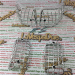 SERIE KIT DI 4 PEZZI GRIGLIE IN MOPLEN CROMATE PARASASSI PER FRECCE ANTERIORI E POSTERIORI PER VESPA 80 125 150 200 PX PE T5