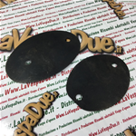 PAAR BRÜNIERTE METALLPLATTEN ZUR BEFESTIGUNG DES VORDEREN SCHEINWERFERGEHÄUSES AM KOTFLÜGEL FÜR VESPA 125 V15T V30T A V33T VM1T VM2T VN1T VN2T ro 030444 030445