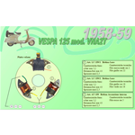 Kit completo 3 Bobine Ceab per Ripristino Revisione Statore Piatto Volano per VESPA 125 VNA2T dal 1958 al 1959