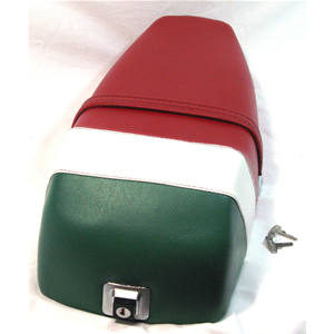 Saddle with hump super racing tricolor Italy for VESPA PX PE 125 150 200