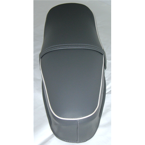 Selle grise bord blanc pour VESPA PRIMAVERA 50 125 NRL sans serrure