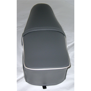 Selle grise bord blanc pour VESPA PRIMAVERA 50 125 NRL sans serrure