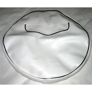 9" weiße Radkappe mit schwarzem Rand für VESPA LAMBRETTA 50 125 150 160 180