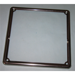 Chromed iron license plate frame for motorcycles and VESPA with