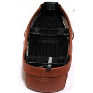 Sillín de cuero marrón para VESPA 50 125 ET3 NLR con cerradura de palanca
