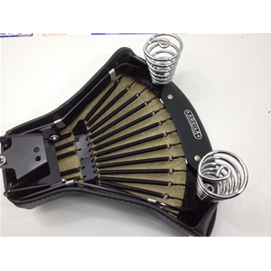 Front seat complete with frame and green cover for VESPA 125 V30 V31T V32T V33T ALLSTATE with AQUILA CONTINENTALE plate from 1951 to 1953