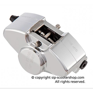 PINZA DE FRENO DELANTERA SIP GRIMECA ANODIZADA PLATEADA CLÁSICA GRIMECA PARA VESPA PX 125 150 200 '98 MY SIP 56401000