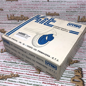 KIT DE CACHE-FOURCHE ET DE CACHE-MOYEU BLANC UTAH WAREHOUSE FOND POUR VESPA 50 125 SPECIAL PK XL PRIMAVERA ET3