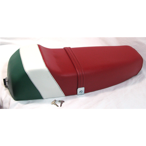 Saddle with hump super racing tricolor Italy for VESPA PX PE 125 150 200