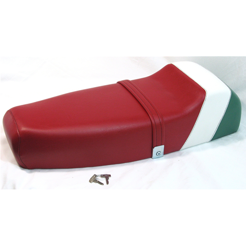 Saddle with hump super racing tricolor Italy for VESPA PX PE 125 150 200