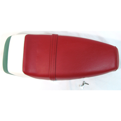 Saddle with hump super racing tricolor Italy for VESPA PX PE 125 150 200